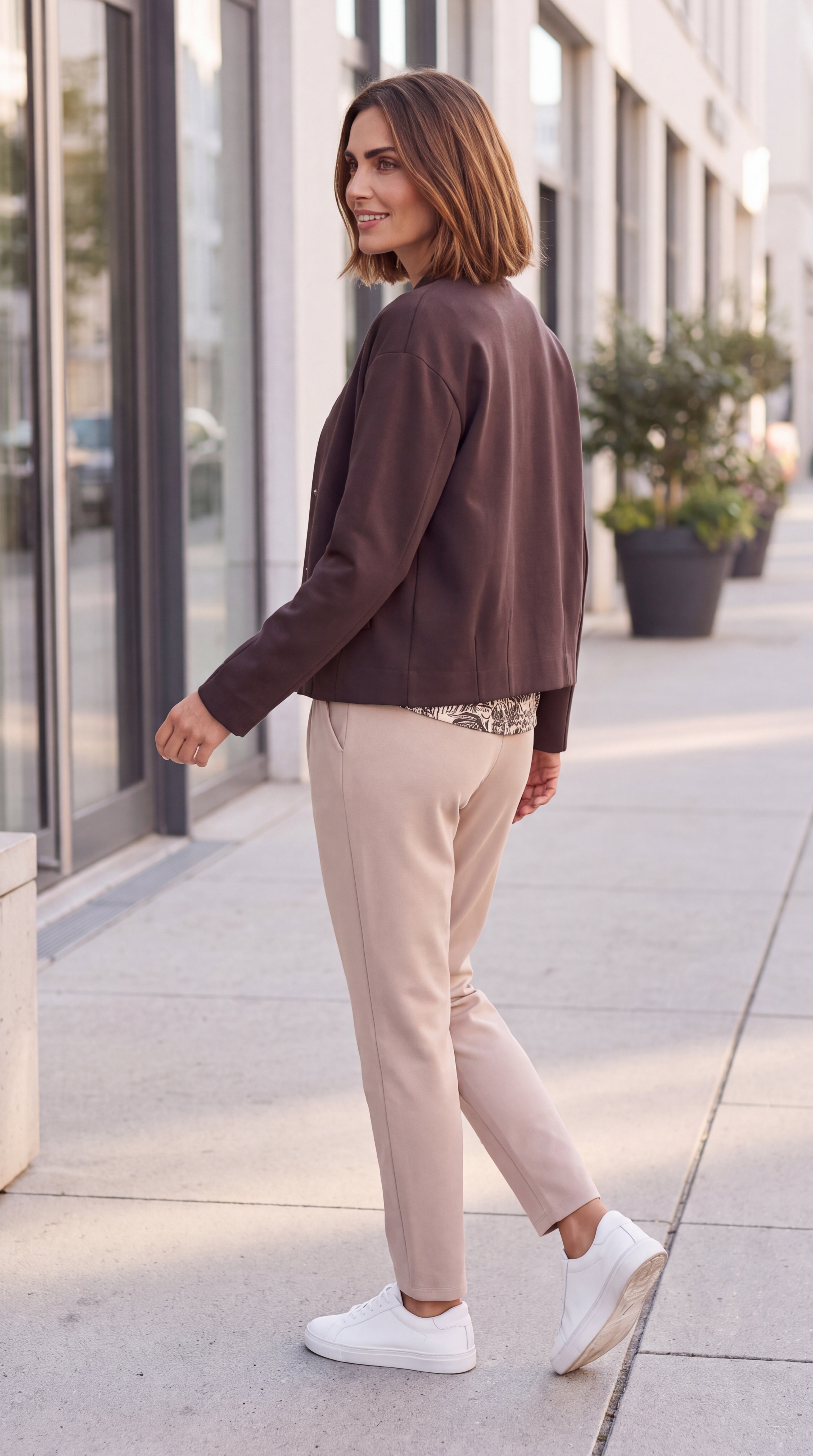 Dámske nohavice BROADWAY NYC FASHION REGULAR FIT WARM SAND 5